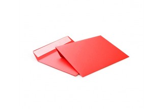 Красный конверт С65 (114х229), лента, цветная бумага 120 гр