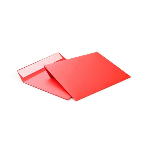 Бумажный красный конверт 229*324, формат С4, лента