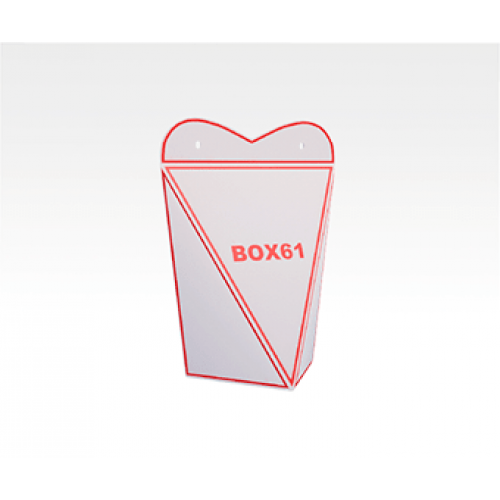 Коробка-сердце большая 70x70x160 мм, отверстия для ленты, изготовление на заказ, печать на упаковке