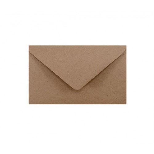 Конверт для открытки и визитки, 60*100, плотность бумаги 80 гр, треугольный клапан, коричневый крафт, без клея