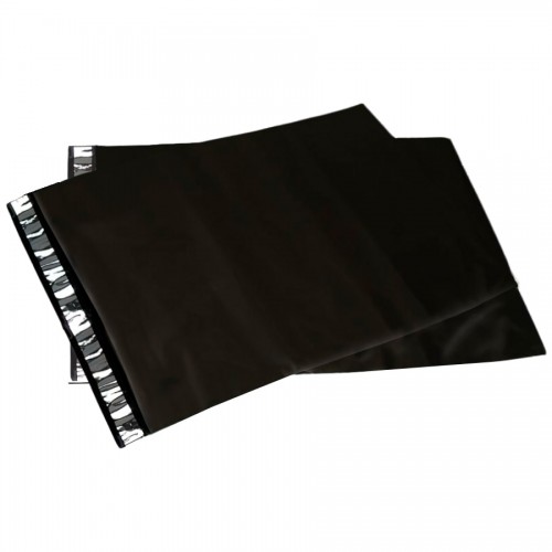 Пластиковый пакет для посылок, чёрный, без печати, без кармана, 170х240