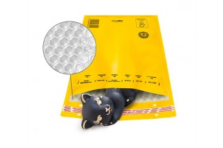 Пузырчатый пакет Тип D (180*265) жёлтый, дизайнерский