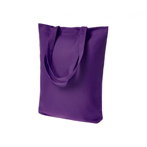 Тканевая сумка-шоппер 35х40 см, длинные ручки, без принта, цвет фиолетовый