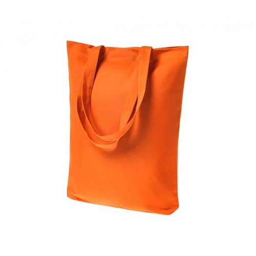 Тканевая сумка-шоппер 35х40 см, длинные ручки, без принта, цвет оранжевый